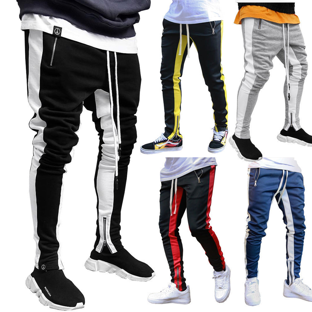 Men's Strappy Zippered Sports Trousers