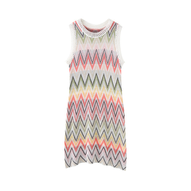 Professional Rainbow Knit Dress