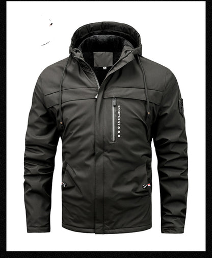 Fleece Hood Men's Jacket