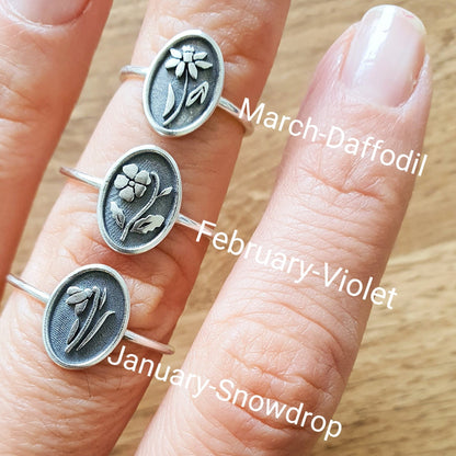 Fashion Personality December Flower Ring