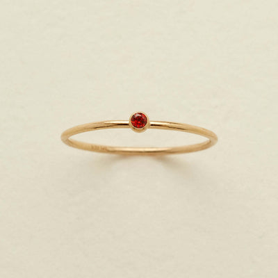 December Birthstone Plain Circle Ring December