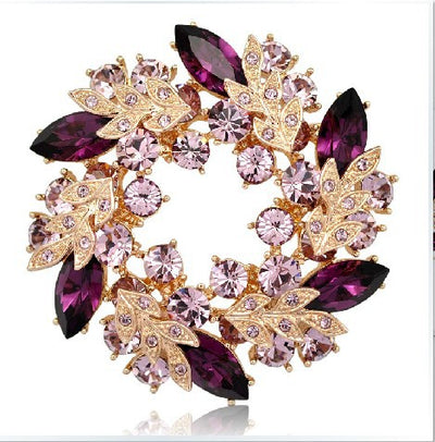 Bauhinia garland brooch