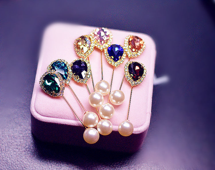 Diamond Flower Brooch