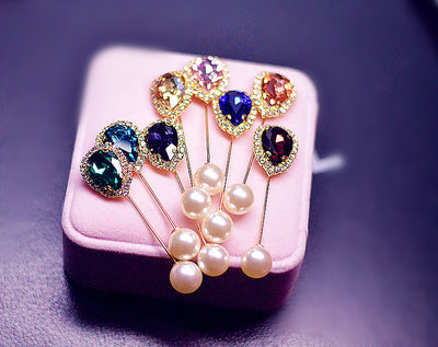 Diamond Flower Brooch
