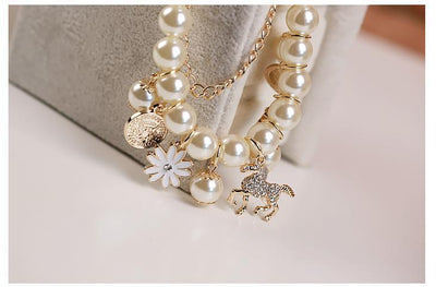 Floral Pearl Bracelet