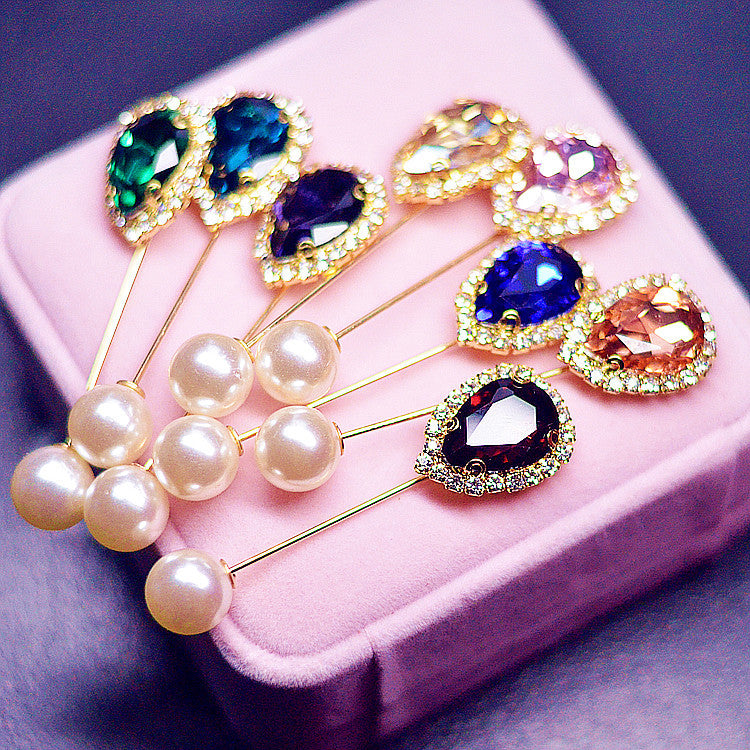 Diamond Flower Brooch