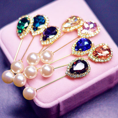 Diamond Flower Brooch