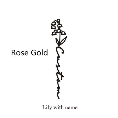 December Birthday Flower Name Ring