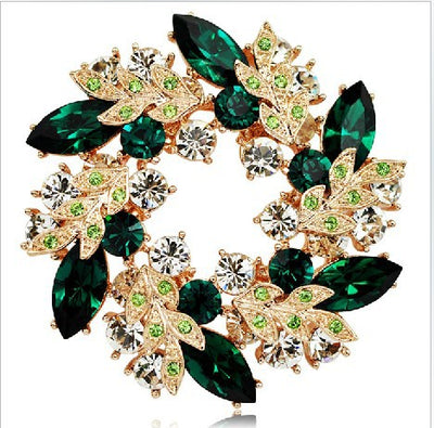 Bauhinia garland brooch