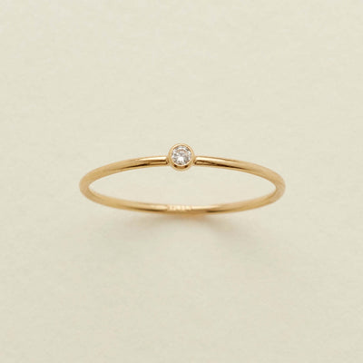 December Birthstone Plain Circle Ring December