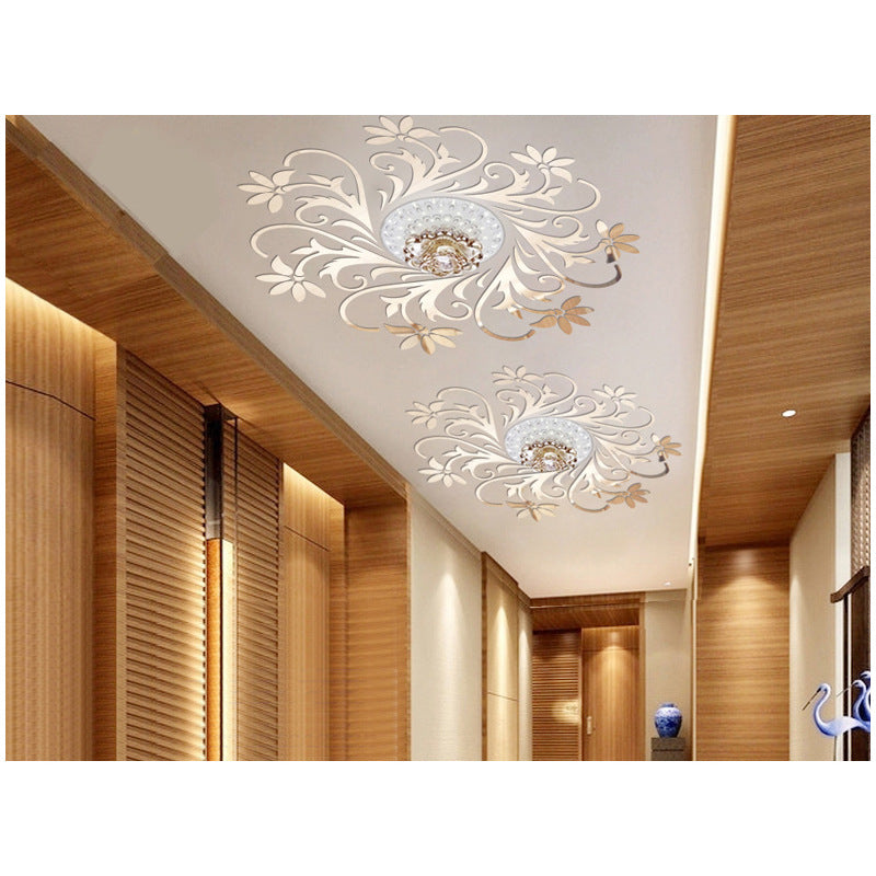 Living Room Ceiling Mirror Wall Sticker