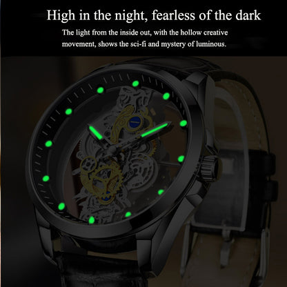 Gold Skeleton Watch