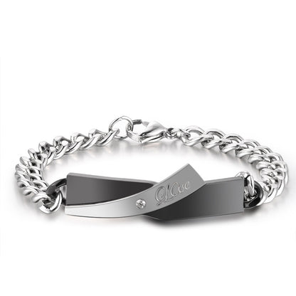 Cross-design Couple Bracelet