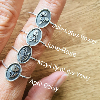 Fashion Personality December Flower Ring