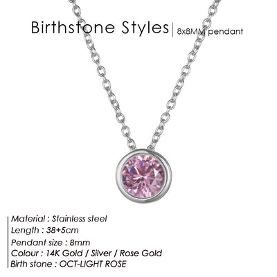 Single December Rhinestone Necklace Women's Short