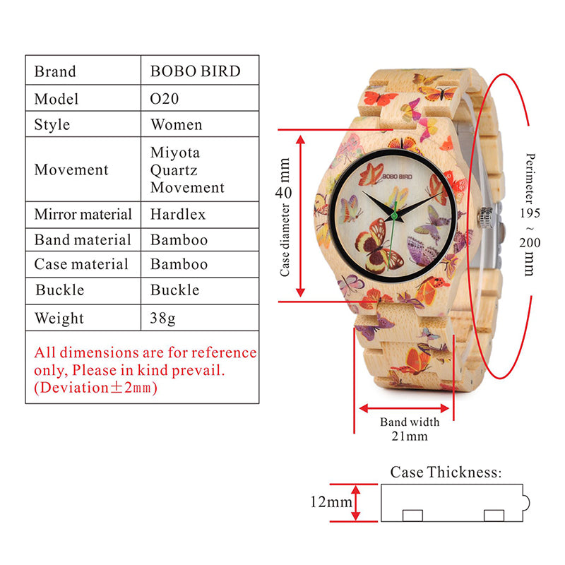 Butterfly Print Watch
