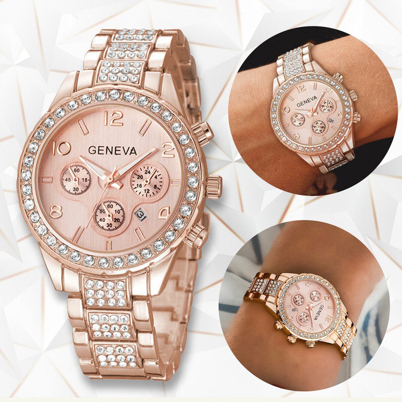 Crystal Quartz Watch