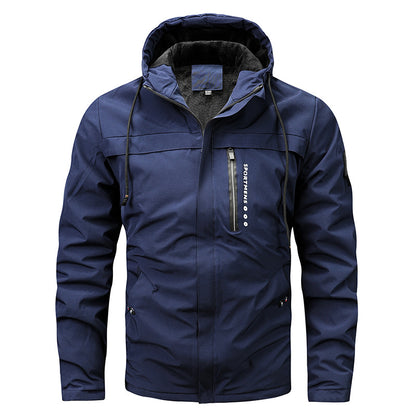 Fleece Hood Men's Jacket