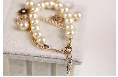 Floral Pearl Bracelet