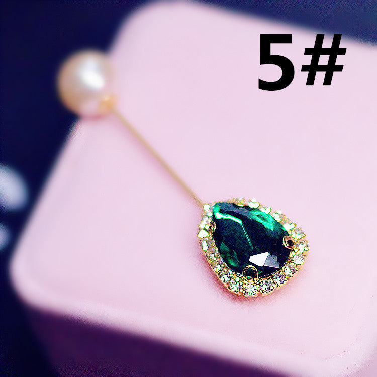 Diamond Flower Brooch