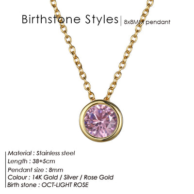 Single December Rhinestone Necklace Women's Short