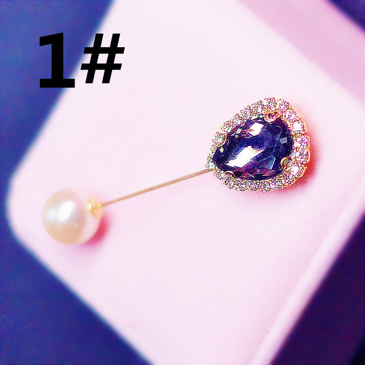 Diamond Flower Brooch