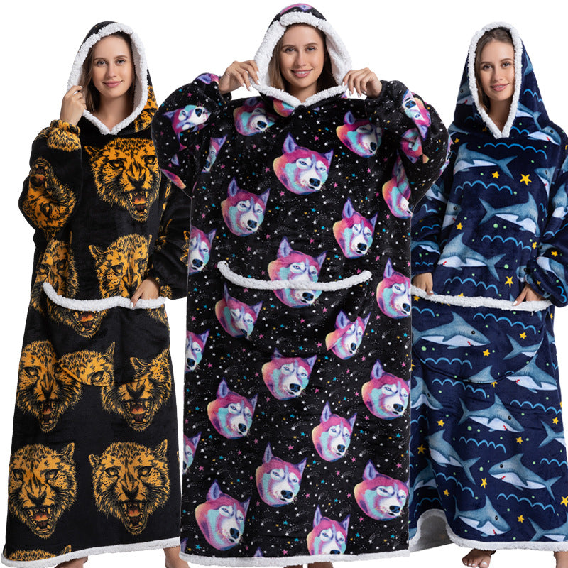 Cartoon Hooded Blanket