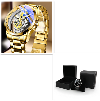Gold Skeleton Watch
