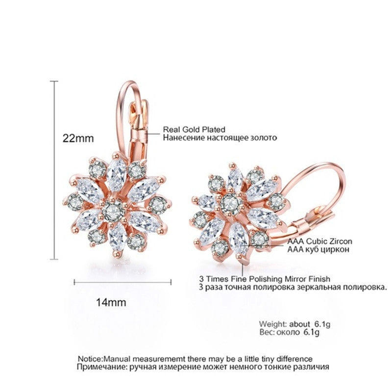 Rhinestone Sunflower Jewelry