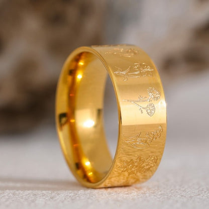 Fashion Retro December Flower Ring