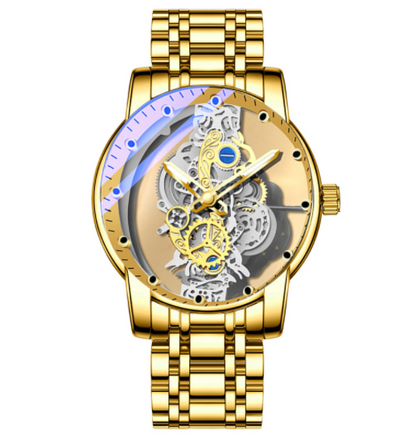 Gold Skeleton Watch