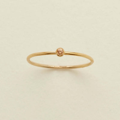 December Birthstone Plain Circle Ring December