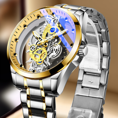 Gold Skeleton Watch