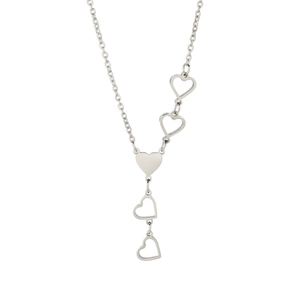 Fashion Love Pendant Stainless Steel Necklace