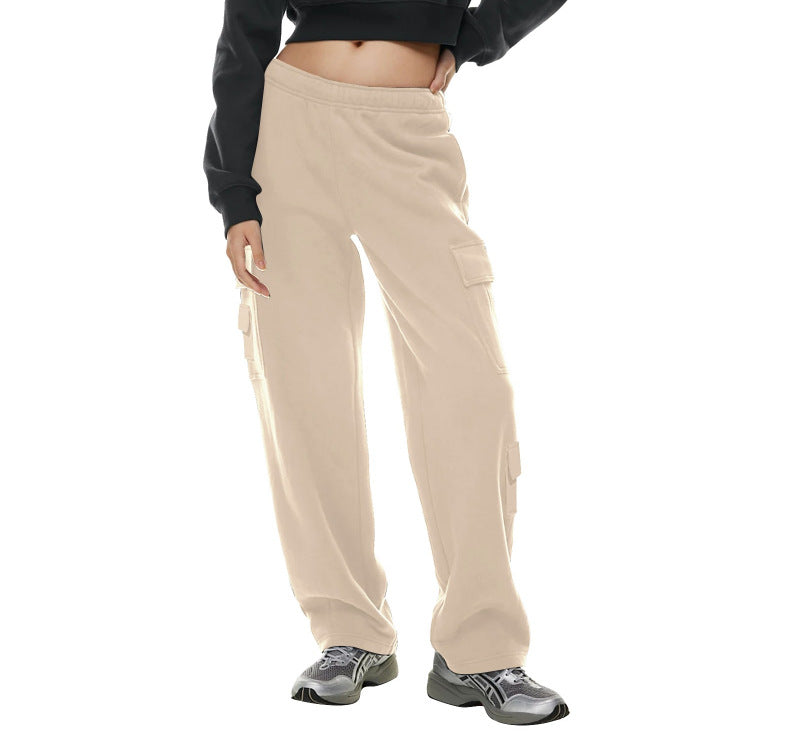 Women's Fashion Work Clothes Pocket Sweatshirt Trousers