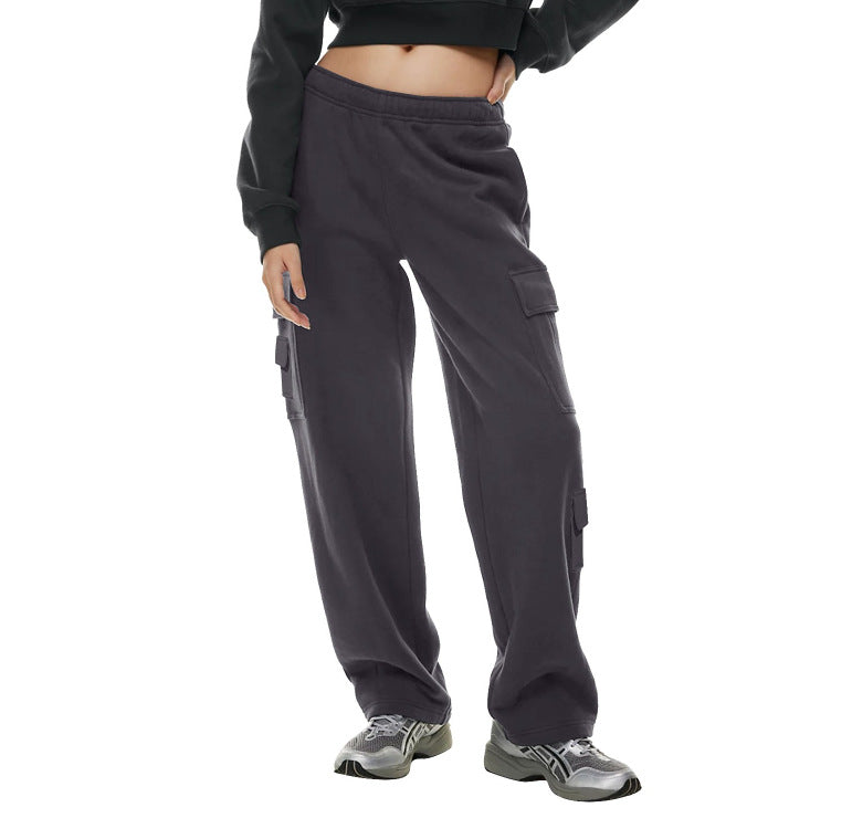Women's Fashion Work Clothes Pocket Sweatshirt Trousers