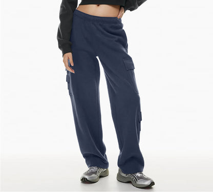 Women's Fashion Work Clothes Pocket Sweatshirt Trousers