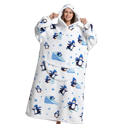 Cartoon Hooded Blanket