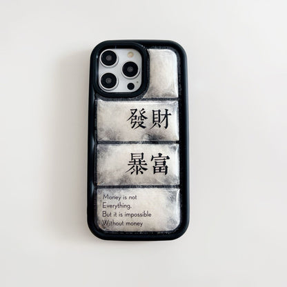 Transparent Down Jacket 15Pro Phone Case Painted