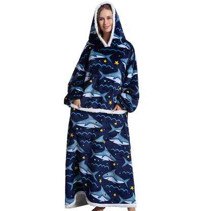 Cartoon Hooded Blanket