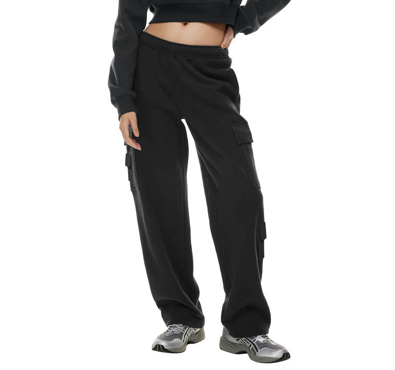 Women's Fashion Work Clothes Pocket Sweatshirt Trousers