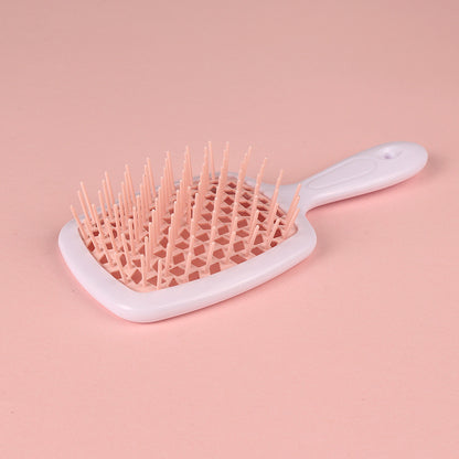 Square Hollow Comb Color Stitching Massage