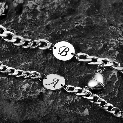 Stainless Steel Couple Bracelet Set
