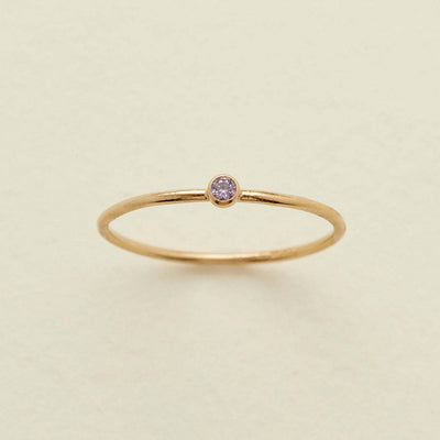 December Birthstone Plain Circle Ring December