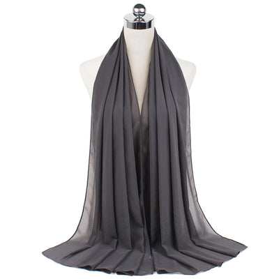 Monochrome Pearl Chiffon Hijab Scarf Bubble