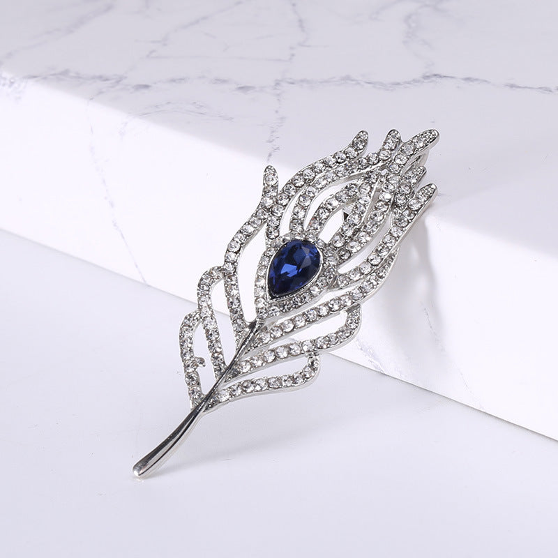Pendant Feather Brooch Dual-purpose Pin Brooch