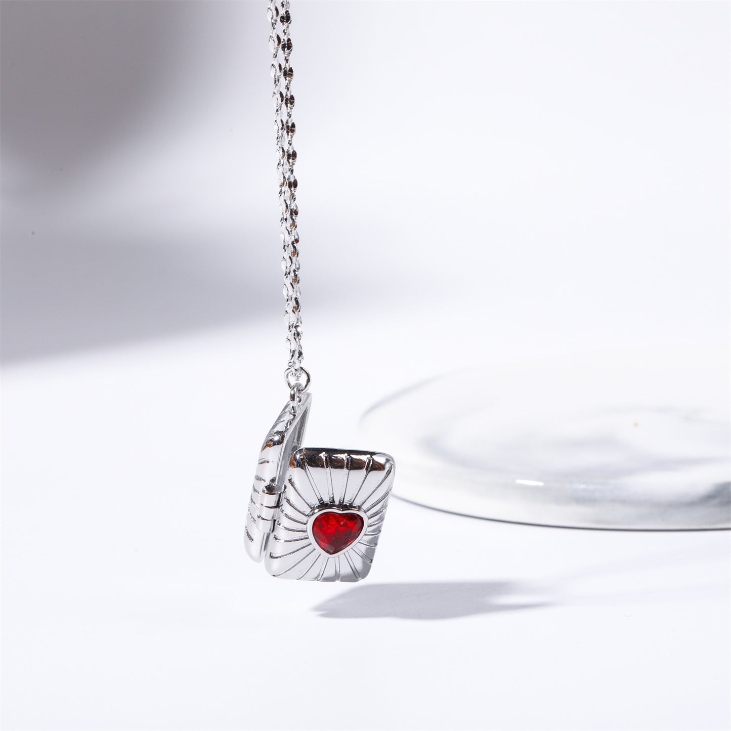 Zircon Album Box Necklace