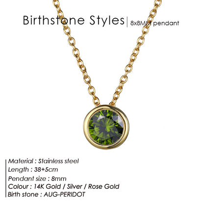 Single December Rhinestone Necklace Women's Short