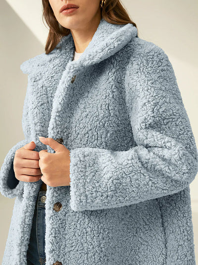 Single-Breasted Woolen Coat