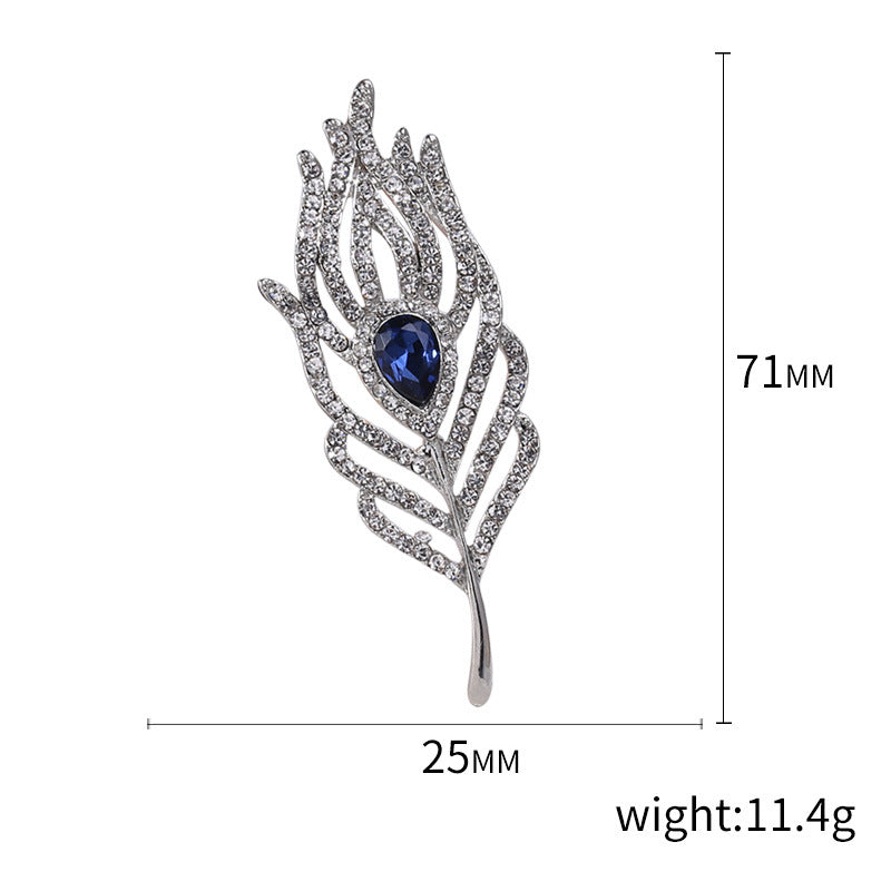 Pendant Feather Brooch Dual-purpose Pin Brooch